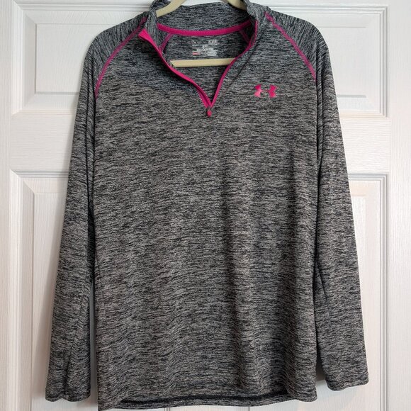 Under Armour heatgear Womens Pullover Jacket 1/4 Zip Lightweight Loose Fit EUC - Picture 1 of 5